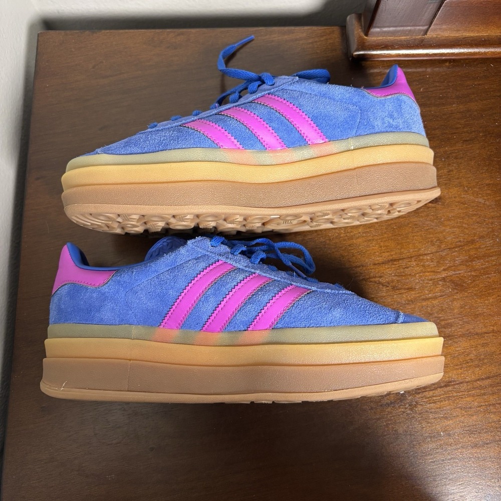 Adidas Original Gazelle Bold W Platform Suede Blue Purple burst Size 7